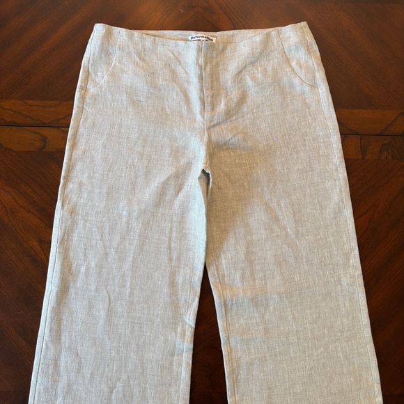 Reformation Linen Pants Vida Low Rise Oatmeal 2 - Picture 8 of 16